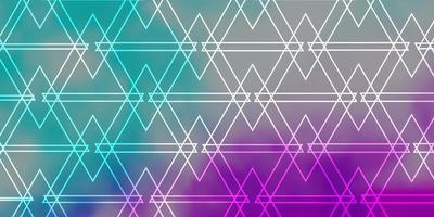 padrão de vetor rosa, azul claro com linhas, triângulos.