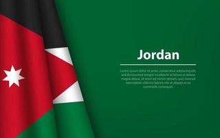 onda bandeira do Jordânia com copyspace fundo. vetor