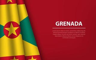 onda bandeira do Granada com copyspace fundo. vetor