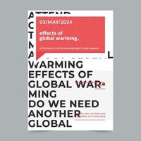 global aquecimento modelo do folheto, instante download, editável projeto, pró vetor