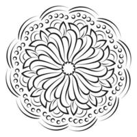 design de arte mandala em círculo. design de mandala simples arte de mandala floral bela arte de mandala vetor