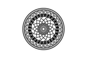 simples mandala coloração livro para crianças. adultos mandala coloração página. mandala coloração página para relaxante vetor