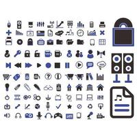 coleção do vetor ícones do vários formas e desenhos