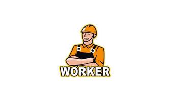serviço trabalhador logotipo vetor ilustração