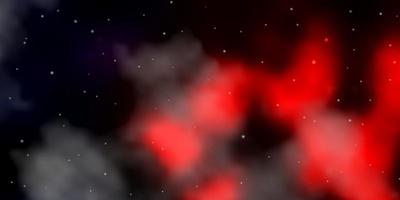 fundo vector vermelho escuro com estrelas pequenas e grandes.
