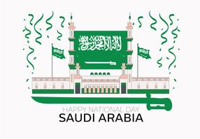 Vector saudita dia nacional