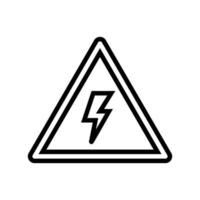 risco eletricidade linha ícone vetor ilustração