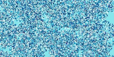 textura vector azul claro com flocos de neve brilhantes.