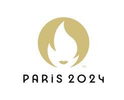 Paris 2024 logotipo oficial olímpico jogos símbolo abstrato Projeto vetor ilustração