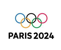 olímpico jogos Paris 2024 logotipo oficial símbolo abstrato Projeto vetor ilustração