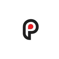 carta p pixel logotipo Projeto elemento vetor