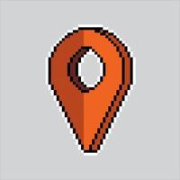 pixel arte ilustração localização. pixelizada localização ícone. localização ícone pixelizada para a pixel arte jogos e ícone para local na rede Internet e vídeo jogo. velho escola retrô. vetor