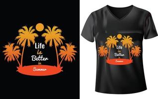 design de camiseta de verão vetor