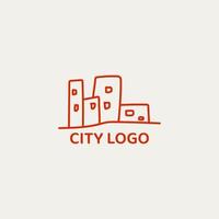 cidade logotipo fez do de várias abstrato linhas. vetor