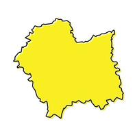 simples esboço mapa do menor Polônia é uma região do Polônia vetor