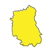 simples esboço mapa do lublin é uma região do Polônia vetor
