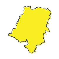 simples esboço mapa do opole é uma região do Polônia vetor