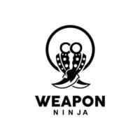 arma logotipo, tradicional arma karambit vetor, ninja brigando ferramenta simples projeto, símbolo ícone, ilustração vetor