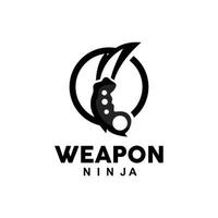 arma logotipo, tradicional arma karambit vetor, ninja brigando ferramenta simples projeto, símbolo ícone, ilustração vetor