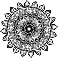 decorativo mandala com clássico floral elementos em branco fundo. desatado abstrato padronizar. adequado para coloração livro, invólucro papel, embalagem. vetor