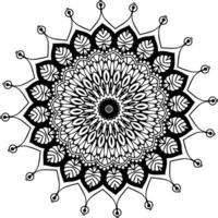 padrão de mandala abstrata de vetor. arte na parede. livro de colorir rendas padrão a tatuagem. design para uma camisa de pintura de papel de parede e design de adesivo de azulejo, ornamento de círculo decorativo em estilo oriental étnico vetor