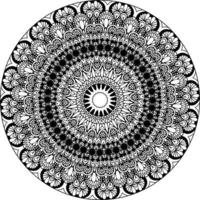 fácil circular padronizar dentro Formato do mandala para hena, mehndi, tatuagem, decoração. decorativo enfeite dentro étnico oriental estilo. coloração livro página para crianças. vintage decorativo elementos vetor