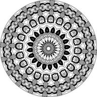 fácil circular padronizar dentro Formato do mandala para hena, mehndi, tatuagem, decoração. decorativo enfeite dentro étnico oriental estilo. coloração livro página para crianças. vintage decorativo elementos vetor