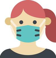 gripe mascarar proteção coronavírus ilustração vetor