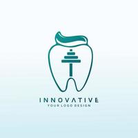 crianças odontologia ou crianças dental logotipo vetor logotipo Projeto ideia.