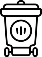 ícone de linha para lixo vetor