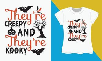 design de t-shirt de tipografia de halloween vetor