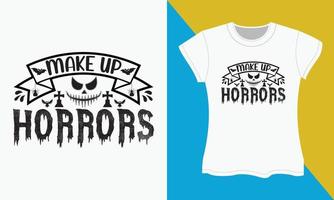 dia das Bruxas SVG cortar arquivos camiseta projeto, faço acima horrores vetor