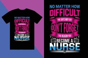 enfermeira camiseta projeto, personalizadas camiseta Projeto vetor
