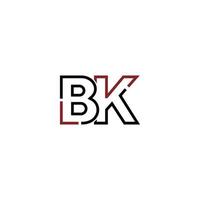 abstrato carta bk logotipo Projeto com linha conexão para tecnologia e digital o negócio empresa. vetor