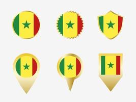 vetor bandeira conjunto do Senegal.