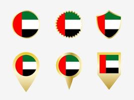 vetor bandeira conjunto do Unidos árabe Emirados