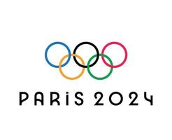 Paris 2024 olímpico jogos oficial símbolo logotipo abstrato Projeto vetor ilustração