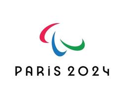 paralímpico jogos Paris 2024 logotipo oficial símbolo Projeto abstrato vetor ilustração