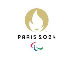 Paris 2024 paralímpico jogos oficial logotipo símbolo Projeto abstrato vetor ilustração