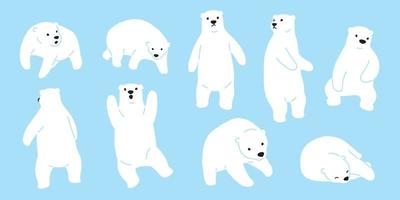 Urso vetor polar Urso logotipo ícone rabisco ilustração personagem desenho animado