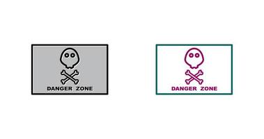 ícone de vetor de zona de perigo