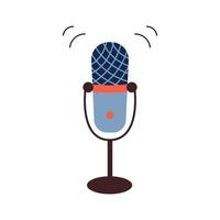 microfone placa. ouvindo para podcast vetor ícone 4