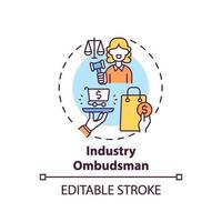 ícone do conceito de ombudsman da indústria vetor