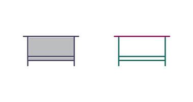 ícone de vetor de mesa simples