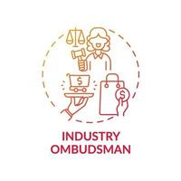 ícone do conceito de ombudsman da indústria vetor