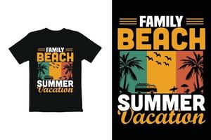 de praia período de férias t camisa desenhos vetor