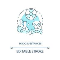 ícone do conceito de substâncias tóxicas vetor