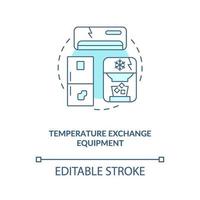 ícone de conceito de equipamento de troca de temperatura vetor