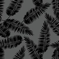 desatado floral padronizar com estilizado Palma folhas selva folhagem Preto silhuetas em branco fundo tropical têxtil design.eps vetor