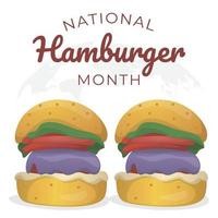 nacional Hamburger mês cumprimento Projeto modelo. Hamburger vetor ilustração. Hamburger Projeto modelo.